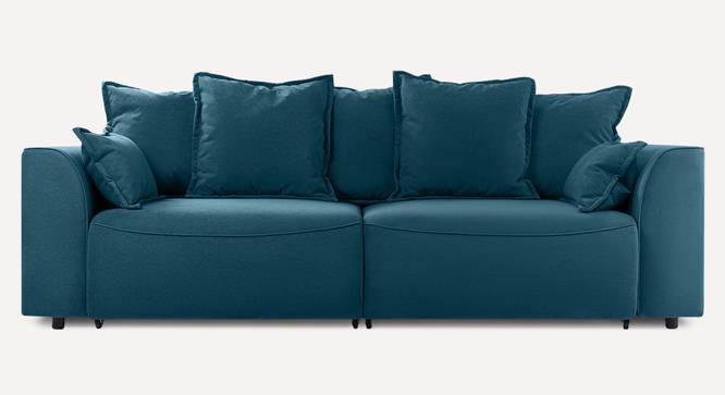 Leon 3 Seater Pull Out Sofa Cum Bed In Dusty Rose Colour (Teal Blue) by Urban Ladder - Design 1 Side View - 853633