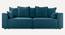 Leon 3 Seater Pull Out Sofa Cum Bed In Dusty Rose Colour (Teal Blue) by Urban Ladder - Design 1 Side View - 853633