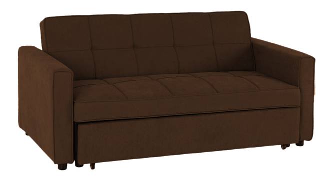 Medas 3 Seater Pull Out Sofa Cum Bed In Black Colour (Brown) by Urban Ladder - Design 1 Side View - 853645