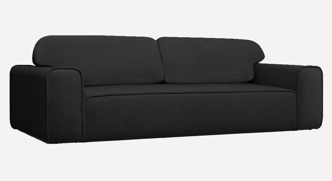Parega 3 Seater Pull Out Sofa Cum Bed In Blue Colour (Black) by Urban Ladder - Design 1 Side View - 853653