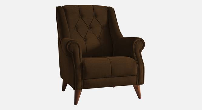 Joplin Accent Chair in Yellow Colour (Brown) by Urban Ladder - Front View Design 1 - 853695