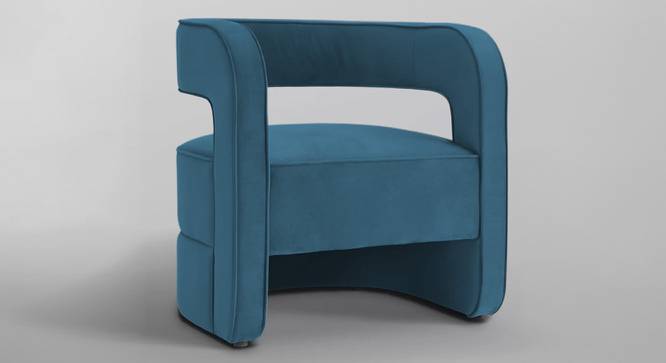 Jordy Accent Chair in Maroon Colour (Teal Blue) by Urban Ladder - Front View Design 1 - 853730
