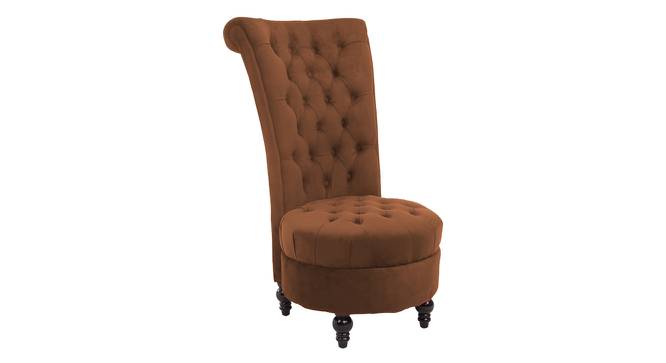 Piece High Back Accent Chair in Black Colour (Brown) by Urban Ladder - Front View Design 1 - 853740