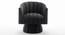 Morrow Swivel Solid Wood Round Chair in Dusty Rose Colour (Black) by Urban Ladder - Design 1 Side View - 853745