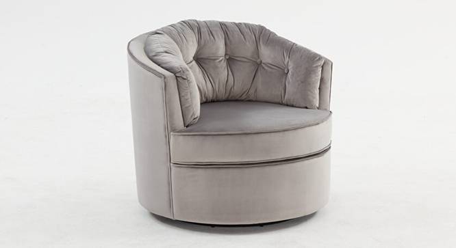 Marius Swivel Solid Wood Round Chair in Orange Colour (Grey) by Urban Ladder - Front View Design 1 - 853763