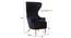 Jayeh High Back Chair in Black Colour (Black) by Urban Ladder - Ground View Design 1 - 853899