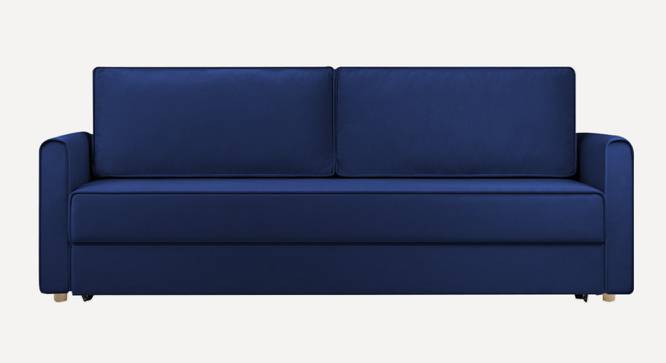 Flycon 3 Seater Pull Out Sofa Cum Bed In Blue Colour (Navy Blue) by Urban Ladder - Design 1 Side View - 854082