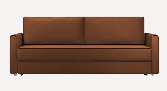 Flycon 3 Seater Pull Out Sofa Cum Bed In Blue Colour (Brown) by Urban Ladder - Design 1 Side View - 854084