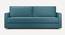 Flycon 3 Seater Pull Out Sofa Cum Bed In Blue Colour (Teal Blue) by Urban Ladder - Design 1 Side View - 854085