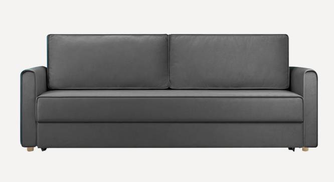 Flycon 3 Seater Pull Out Sofa Cum Bed In Blue Colour (Dark Grey) by Urban Ladder - Design 1 Side View - 854088
