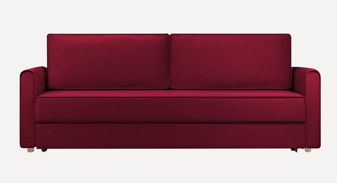 Flycon 3 Seater Pull Out Sofa Cum Bed In Blue Colour (Maroon) by Urban Ladder - Design 1 Side View - 854089