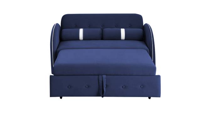 Jayen 3 Seater Pull Out Sofa Cum Bed In Grey Colour (Navy Blue) by Urban Ladder - Design 1 Side View - 854097