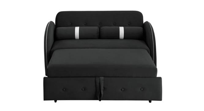 Jayen 3 Seater Pull Out Sofa Cum Bed In Grey Colour (Black) by Urban Ladder - Design 1 Side View - 854098