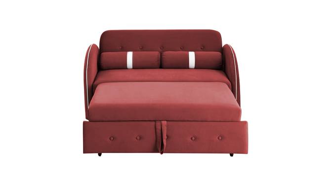 Jayen 3 Seater Pull Out Sofa Cum Bed In Grey Colour (Pink) by Urban Ladder - Design 1 Side View - 854099