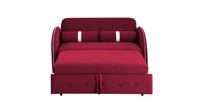Jayen 3 Seater Pull Out Sofa Cum Bed In Grey Colour (Maroon) by Urban Ladder - Design 1 Side View - 854100