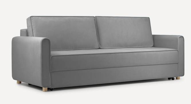 Flycon 3 Seater Pull Out Sofa Cum Bed In Blue Colour (Grey) by Urban Ladder - Front View Design 1 - 854114