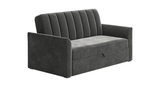 Hajel 3 Seater Pull Out Sofa Cum Bed In Grey Colour (Dark Grey) by Urban Ladder - Front View Design 1 - 854124