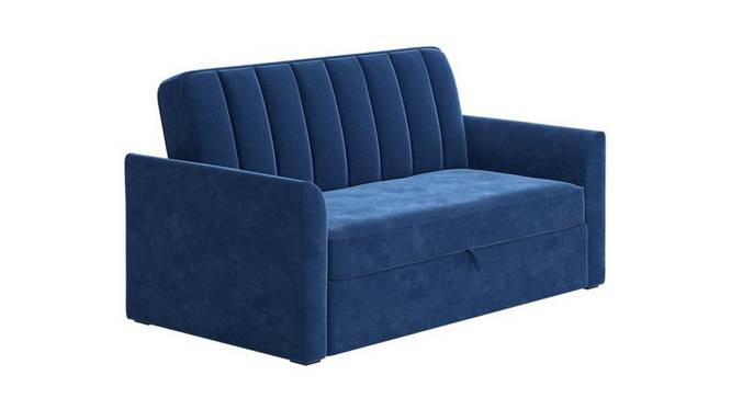 Hajel 3 Seater Pull Out Sofa Cum Bed In Grey Colour (Navy Blue) by Urban Ladder - Front View Design 1 - 854126