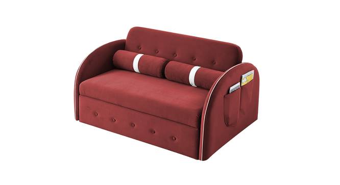 Jayen 3 Seater Pull Out Sofa Cum Bed In Grey Colour (Pink) by Urban Ladder - Front View Design 1 - 854136