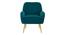 Ellie Accent Chair in Yellow Colour (Teal Blue) by Urban Ladder - Design 1 Side View - 854161
