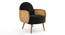 Holden Cane Accent Chair in Pink Colour (Black) by Urban Ladder - Front View Design 1 - 854189
