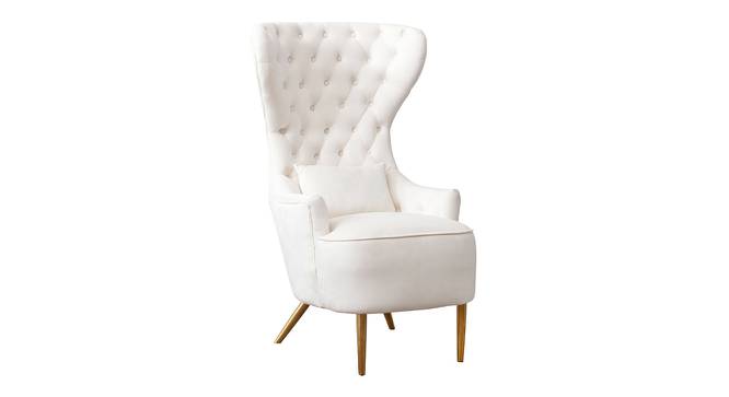 Jayeh High Back Chair in Black Colour (Cream) by Urban Ladder - Front View Design 1 - 854208