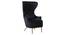 Jayeh High Back Chair in Black Colour (Black) by Urban Ladder - Front View Design 1 - 854211