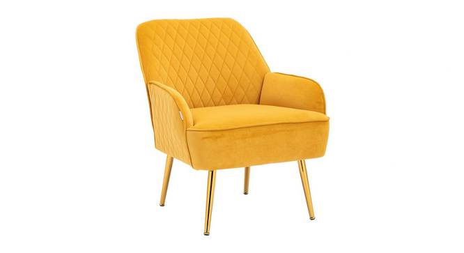 Ellie Accent Chair in Yellow Colour (Yellow) by Urban Ladder - Front View Design 1 - 854220