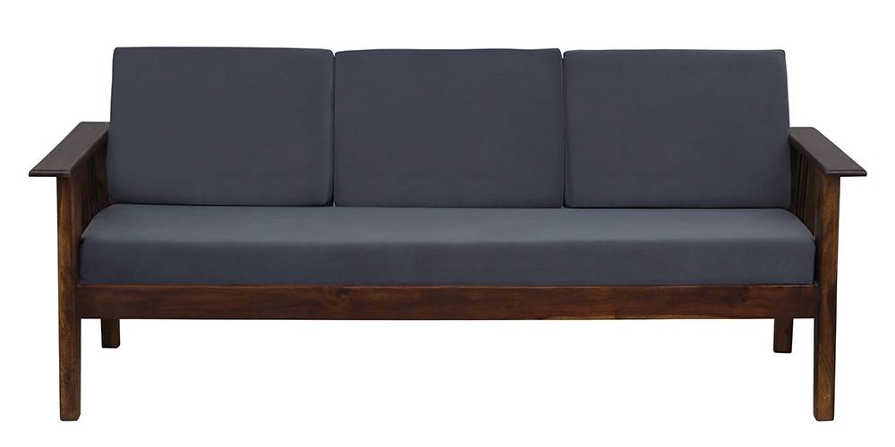 Timber Tale Wooden Sofa - Provincial Teak (Grey) (Grey, 2-seater Custom Set - Sofas, None Standard Set - Sofas, Regular Sofa Size, Regular Sofa Type, Solid_Wood Sofa Material) by Urban Ladder - - 