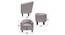 Valencia Accent Chair With Ottoman & Cushion - Blue (Beige) by Urban Ladder - Dimension Design 1 - 