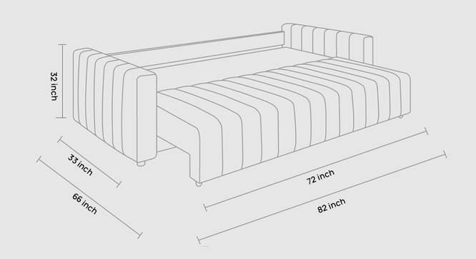 Beliss 3 Seater Pull Out Sofa Cum Bed ith storage In Orange Colour (Pink) by Urban Ladder - Ground View Design 1 - 854378