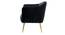 Celeo Velvet Accent Chair in Teal Blue Colour (Black) by Urban Ladder - Design 1 Side View - 854423