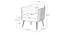 Celeo Velvet Accent Chair in Teal Blue Colour (Black) by Urban Ladder - Rear View Design 1 - 854426