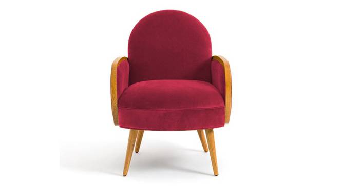 Derel Accent Chair in Pink Colour (Maroon) by Urban Ladder - Design 1 Side View - 854450