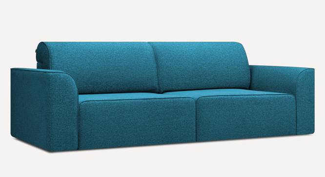 Cacef 3 Seater Pull Out Sofa Cum Bed ith storage In Tourquise Colour (Turquoise) by Urban Ladder - Front View Design 1 - 854469