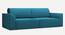 Cacef 3 Seater Pull Out Sofa Cum Bed ith storage In Tourquise Colour (Turquoise) by Urban Ladder - Front View Design 1 - 854469