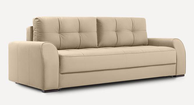 Calliro 3 Seater Pull Out Sofa Cum Bed with storage In Navy Blue Colour (Cream) by Urban Ladder - Front View Design 1 - 854471