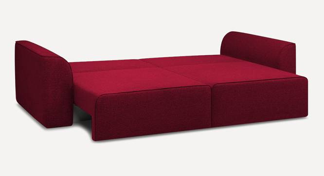 Cacef 3 Seater Pull Out Sofa Cum Bed ith storage In Tourquise Colour (Maroon) by Urban Ladder - Ground View Design 1 - 854490