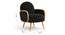 Derel Accent Chair in Pink Colour (Black) by Urban Ladder - Ground View Design 1 - 854499