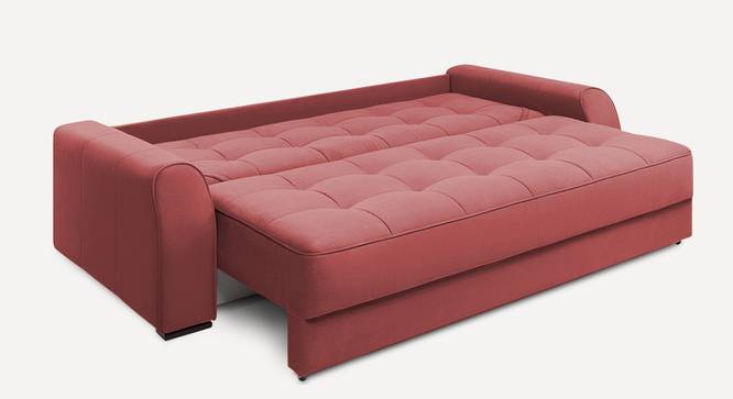 Calliro 3 Seater Pull Out Sofa Cum Bed with storage In Navy Blue Colour (Pink) by Urban Ladder - Ground View Design 1 - 854513