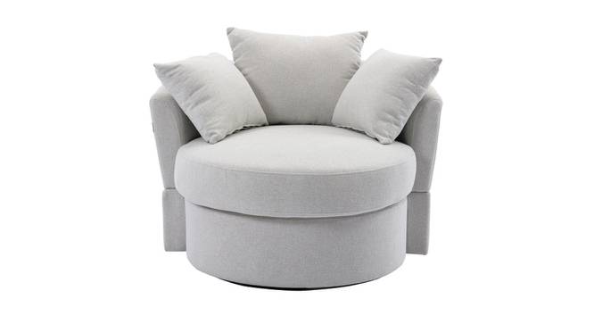 Cloro Velvet Accent Chair in Black Colour (Grey) by Urban Ladder - Front View Design 1 - 854515