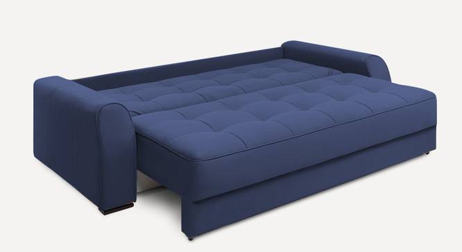 Calliro 3 Seater Pull Out Sofa Cum Bed with storage In Navy Blue Colour (Navy Blue) by Urban Ladder - Ground View Design 1 - 854517