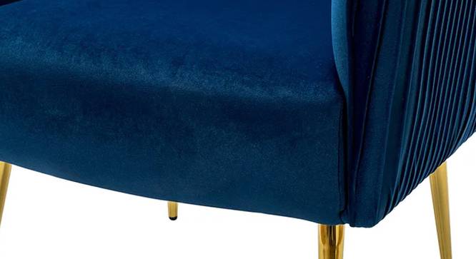 Celeo Velvet Accent Chair in Teal Blue Colour (Navy Blue) by Urban Ladder - Ground View Design 1 - 854540