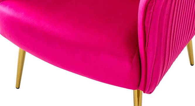 Celeo Velvet Accent Chair in Teal Blue Colour (Pink) by Urban Ladder - Ground View Design 1 - 854542