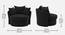 Cloro Velvet Accent Chair in Black Colour (Black) by Urban Ladder - Ground View Design 1 - 854549