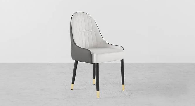 Danaja Accent Chair in Cream & Orange Colour Set 2 (Cream & Grey) by Urban Ladder - Front View Design 1 - 854559
