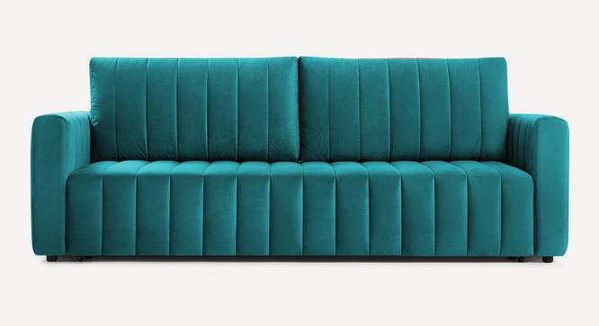 Beliss 3 Seater Pull Out Sofa Cum Bed ith storage In Orange Colour (Teal Blue) by Urban Ladder - Design 1 Side View - 854563