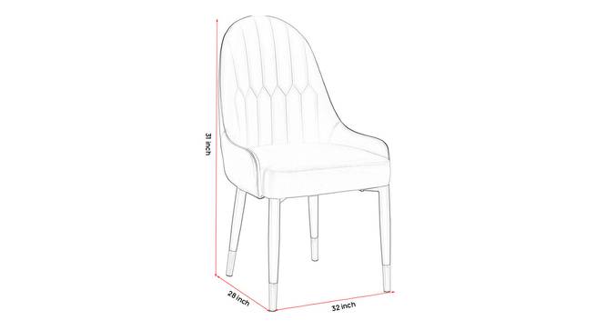 Danaja Accent Chair in Cream & Orange Colour Set 2 (Cream & Blue) by Urban Ladder - Ground View Design 1 - 854573
