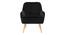 Ellie Accent Chair in Yellow Colour (Black) by Urban Ladder - Design 1 Side View - 854586