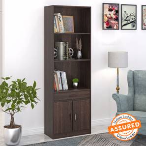 Bookshelf Design Seonn Engineered Wood Bookshelf in Brown Finish